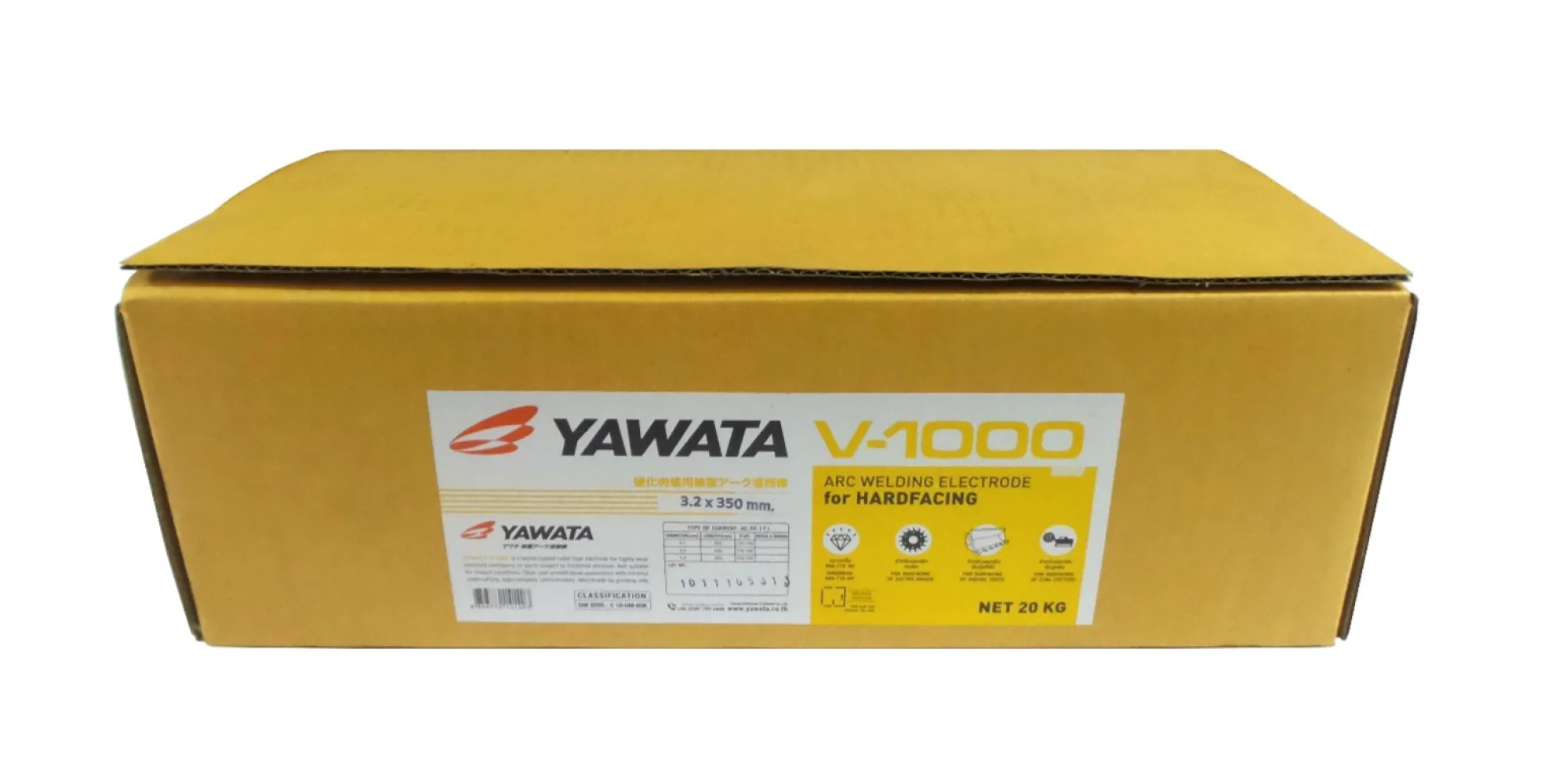 YAWATA HARDFACING WELDING ELECTRODE FOR SEVERE EARTH & SAND ABRASION V-1000 